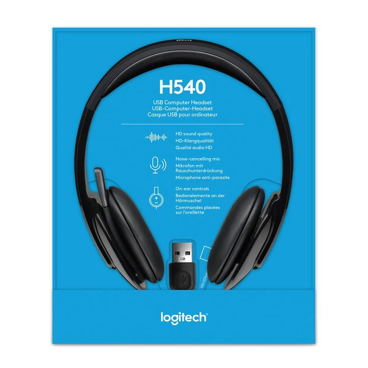 LOGITECH Casque H540 Filaire, Ecouteurs Stéréo Anti-Parasites, USB, Pour PC/Mac 7 LOGITECH Casque H540 Filaire, Ecouteurs Stéréo Anti-Parasites, USB, Pour PC/Mac – Image 5