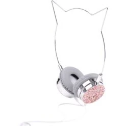QILIVE Casque Audio Oreille De Chat 146905 Q.1485 - Argent/Rose