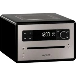 SONORO Chaîne HiFi Qubo Noir -Casques Et Haut-Parleurs B2CD 1662