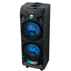 MUSE Enceinte 3-1935 DJ - Noir - Bluetooth 4.2 - Coffrage En Bois - Micro & Télécommande Inclus