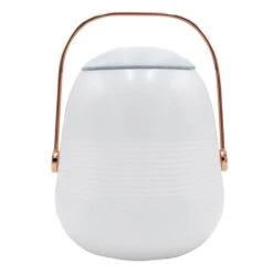Lumisky Lampe Enceinte Bluetooth BOB STATION Blanc Cuivre 10W