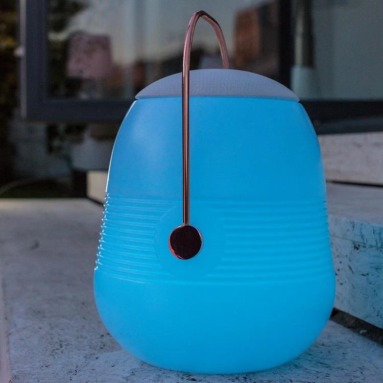 Lumisky Lampe Enceinte Bluetooth BOB STATION Blanc Cuivre 10W 6 Lumisky Lampe Enceinte Bluetooth BOB STATION Blanc Cuivre 10W – Image 4