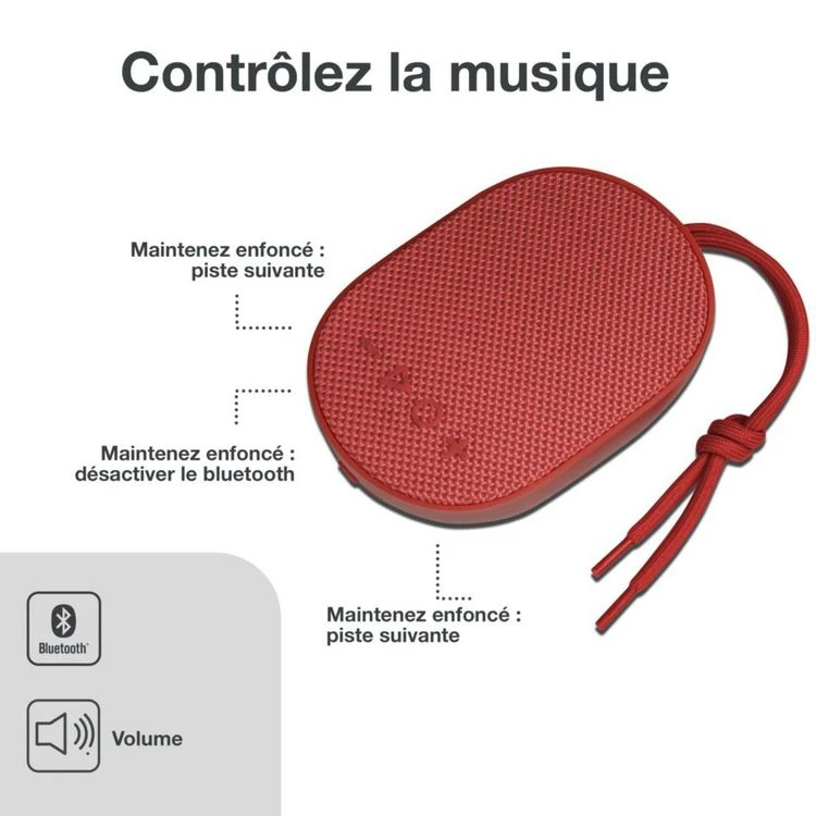ESSENTIEL B Enceinte Portable SB30 Rouge 7 ESSENTIEL B Enceinte Portable SB30 Rouge – Image 5