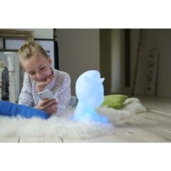 BIGBEN Enceinte Portable Bluetooth Lumineuse - Blanc - Luminus Licorne -Casques Et Haut-Parleurs B2CD 469