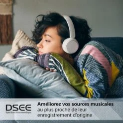 SONY Casque WH-CH520 Blanc -Casques Et Haut-Parleurs B2CD 639