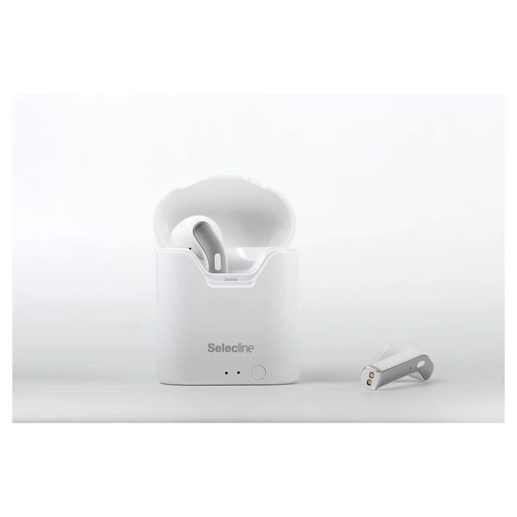 SELECLINE Écouteurs Bluetooth Avec étui De Recharge - Blanc - 150093 4 SELECLINE Écouteurs Bluetooth Avec étui De Recharge - Blanc - 150093 – Image 2