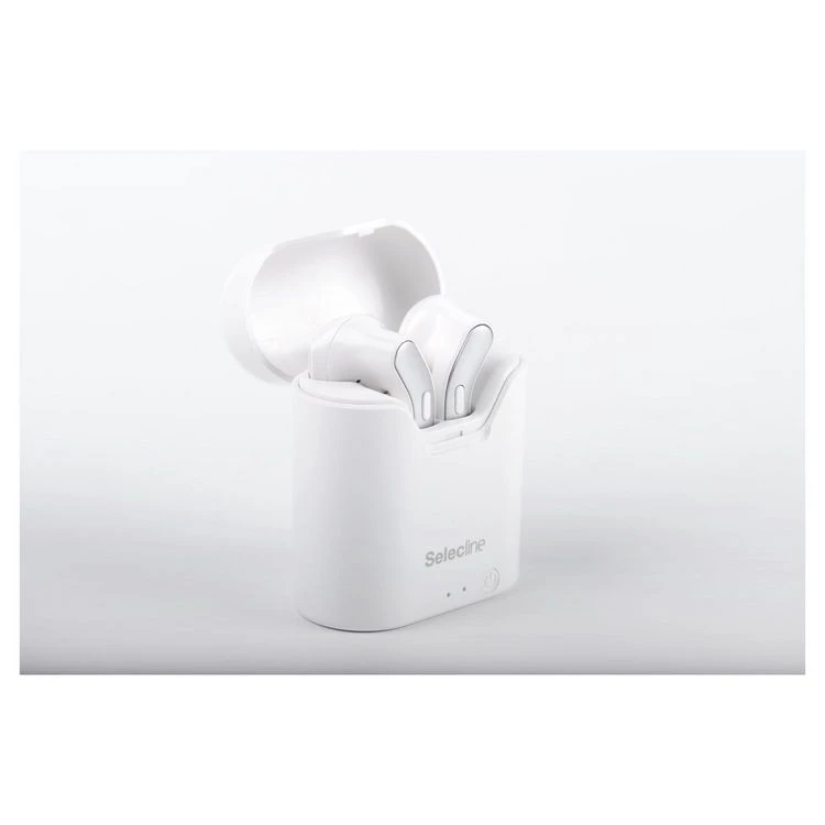 SELECLINE Écouteurs Bluetooth Avec étui De Recharge - Blanc - 150093 6 SELECLINE Écouteurs Bluetooth Avec étui De Recharge - Blanc - 150093 – Image 4
